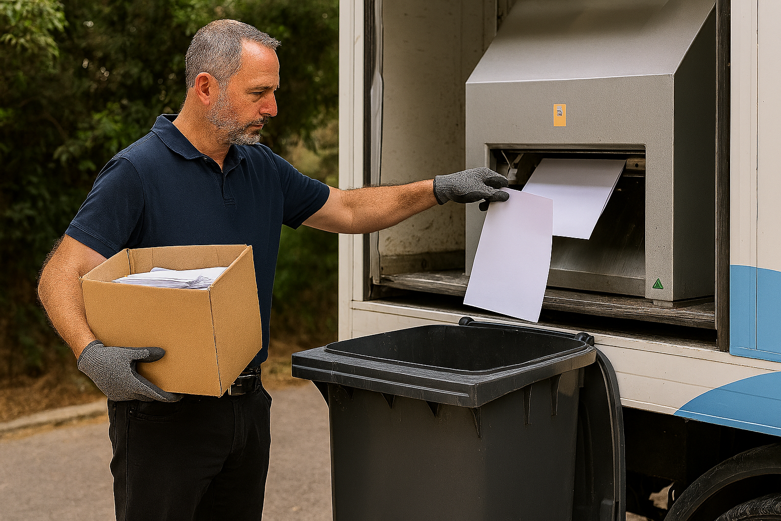 גריסת מסמכים באתר הלקוח