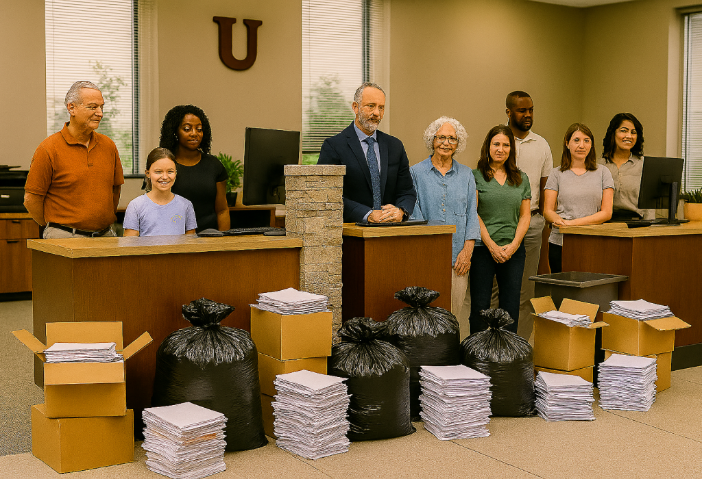 גריסת מסמכים חד פעמית